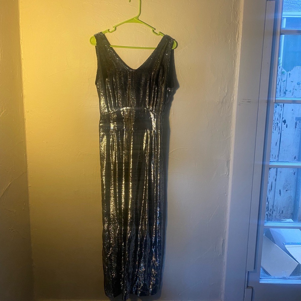 Gorgeous vintage silver dress